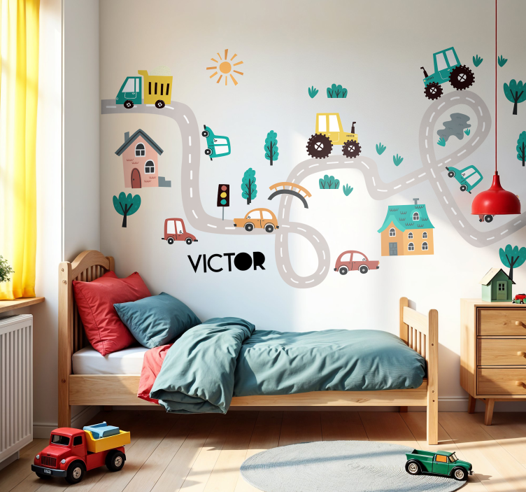 Traktorväg wallsticker - Tenstickers