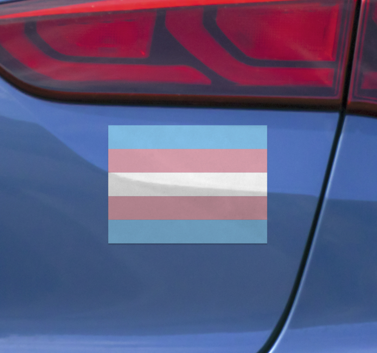 Transflagga bil klistermärke - Tenstickers