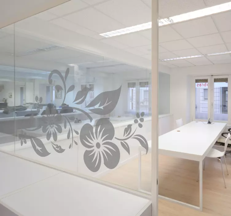 Translucida blommor Väggklistermärken fönster och glas - Tenstickers