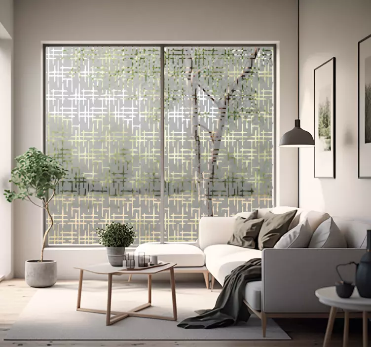 Translúcido líneas cruzadas Väggklistermärken - Tenstickers