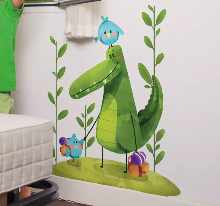 Träskvänner illustration klistermärke - Tenstickers