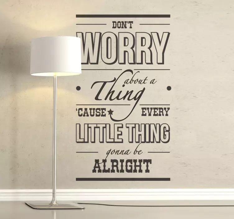 Tre små fåglar bob marley vägg klistermärke - Tenstickers