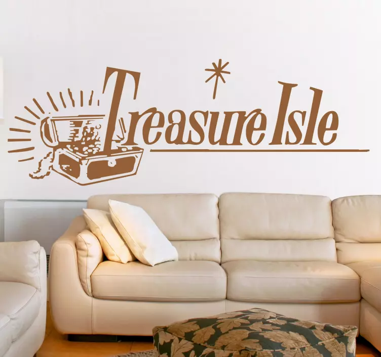 Treasure isle wall sticker - Tenstickers
