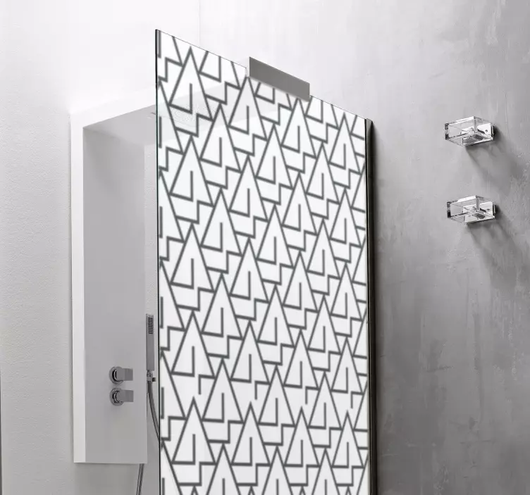 Trianglar dusch skärm klistermärke - Tenstickers