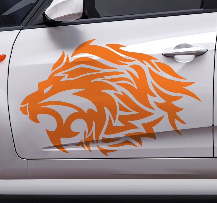 Tribal lion vinyl bil klistermärke - Tenstickers