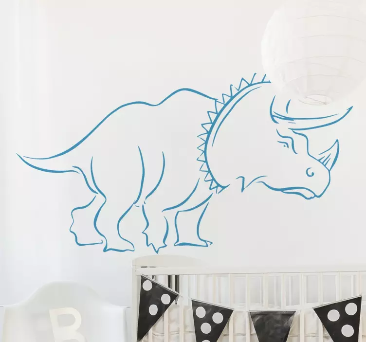 Triceratops dinosaurie väggklistermärke - Tenstickers