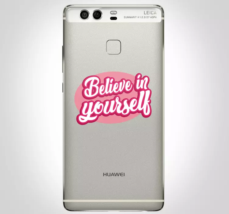 Tro på dig själv huawei klistermärke - Tenstickers