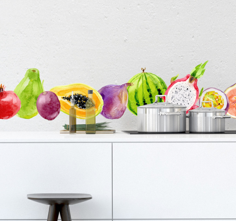 Tropisk frukt frukt klistermärke - Tenstickers