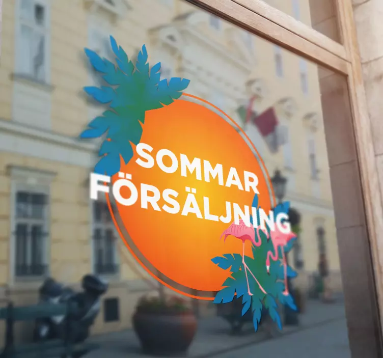 Tropisk sommarrea Väggklistermärken försäljning - Tenstickers