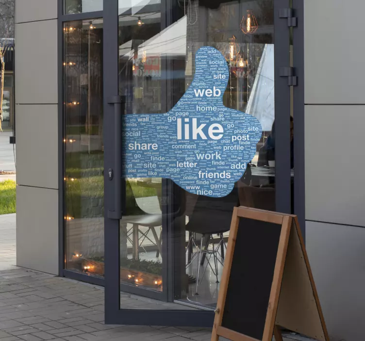 Tummen upp online media dekal - Tenstickers