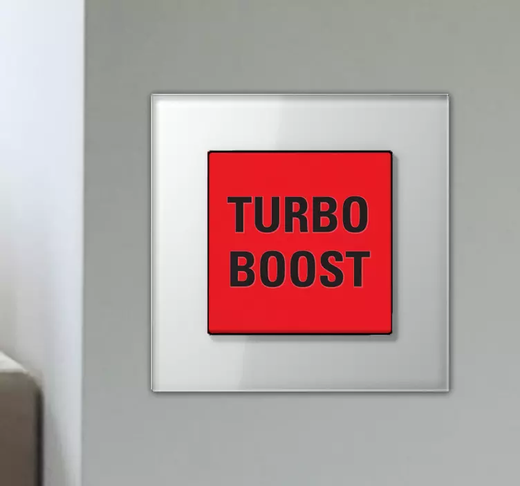 Turbo boost ljusströmbrytare dekal - Tenstickers
