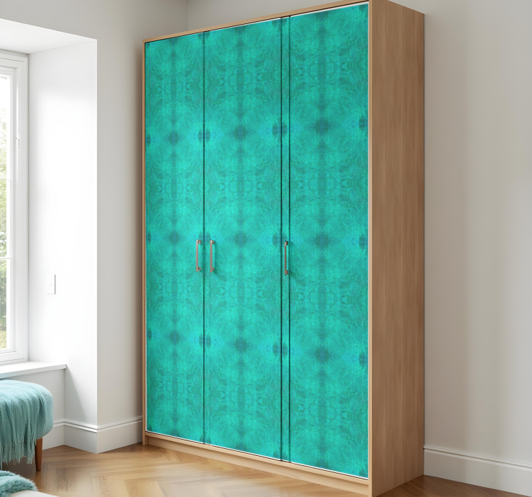 Turkos texturmönster klistermärken til möbler - Tenstickers