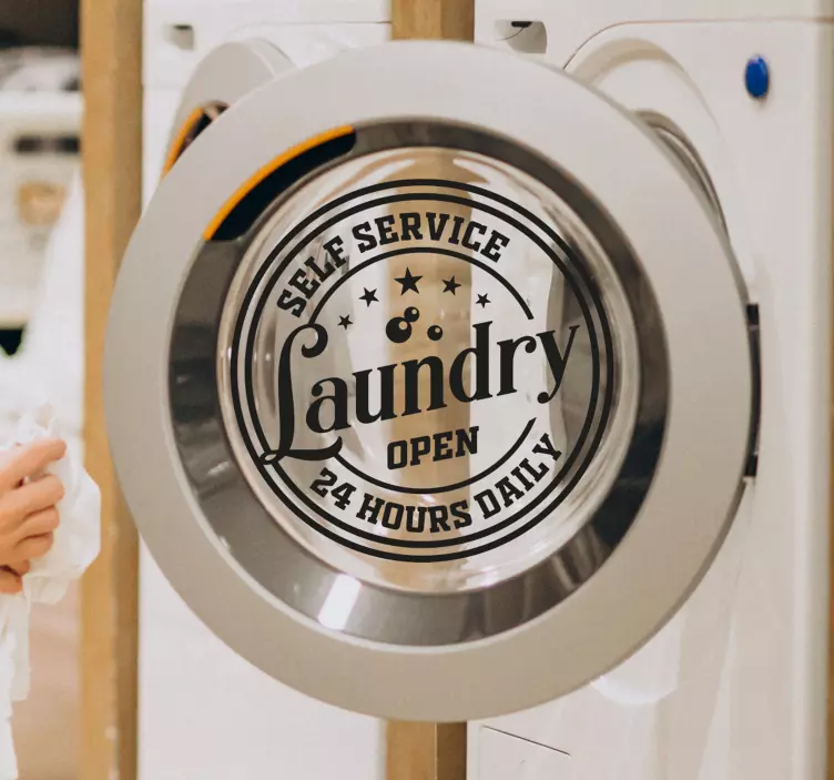 Tvättstuga apparat dekal - Tenstickers