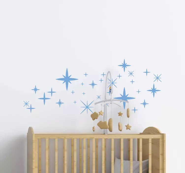 Twinkling star accents klistermärke för barn - Tenstickers