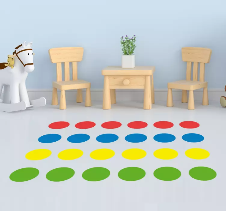 Twister spelgolvklistermärke - Tenstickers
