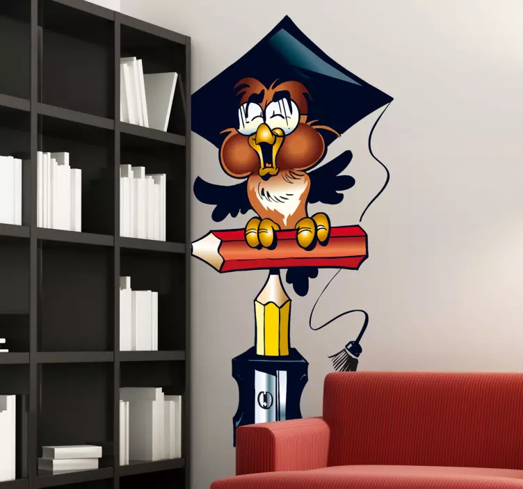 Ugglärare barnklistermärke - Tenstickers