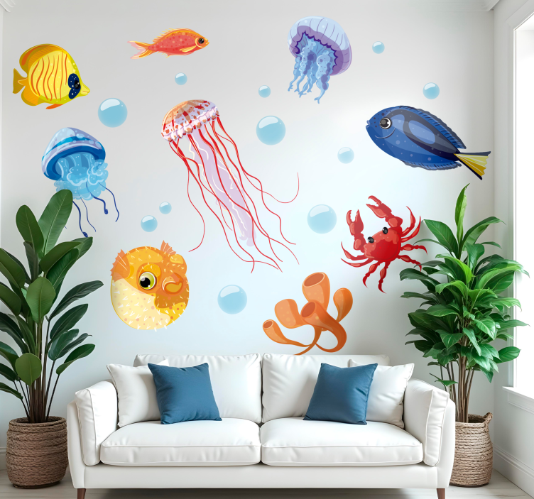 Undervattensmotiv wallsticker - Tenstickers