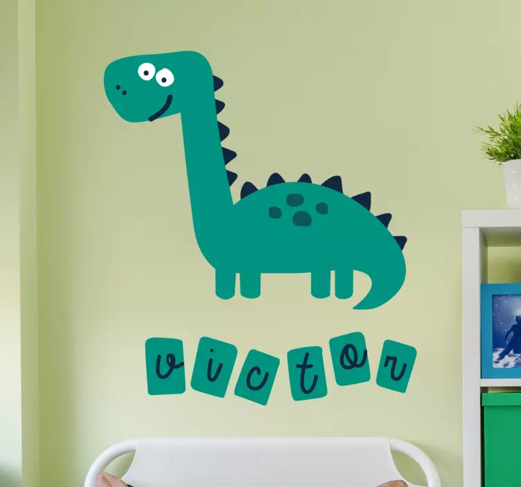 Ungar personifierad dinosaur klistermärke - Tenstickers