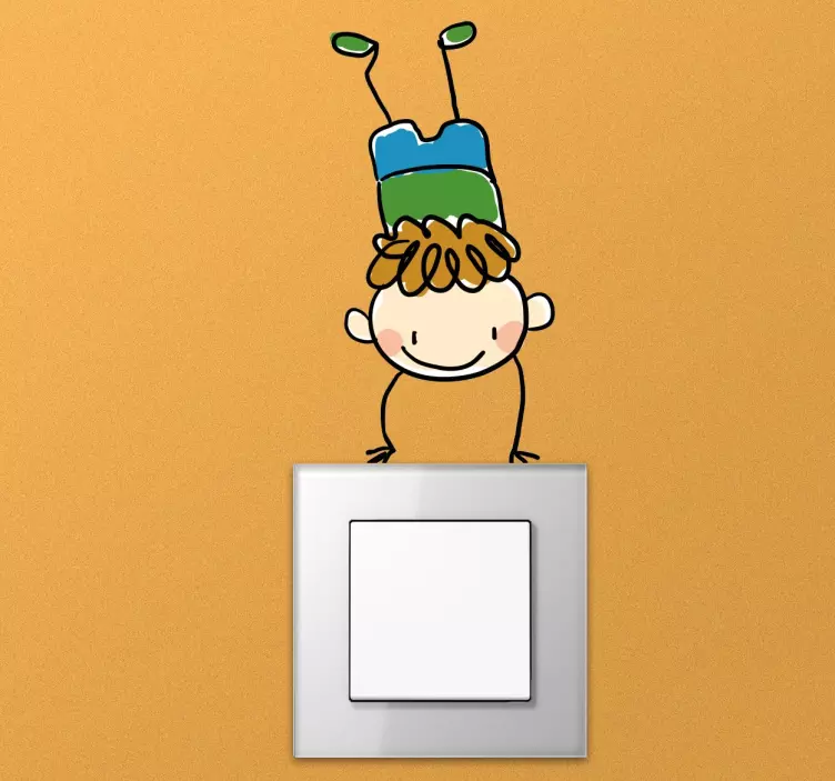 Ungar pirouette ljusbrytare klistermärke - Tenstickers