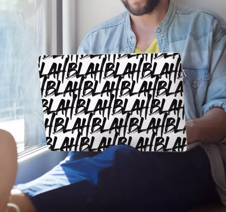 Upprepat frasmönster klistermärke för bärbar - Tenstickers