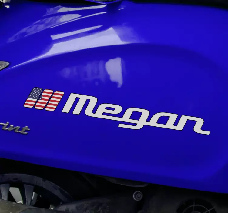 Förenta staternas flagga och anpassat dekal - Tenstickers