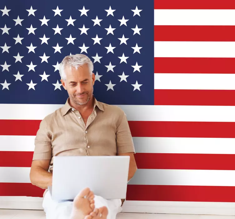 Usa flagga klistermärke - Tenstickers