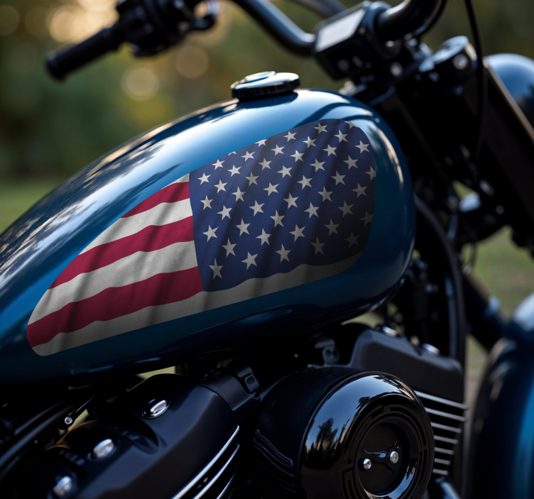 Usa flagga sportster motorcykelklistermärke - Tenstickers