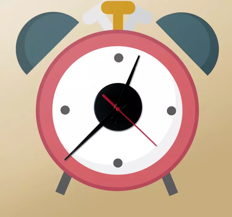 Klassisk larmdesign klistermärke klocka - Tenstickers