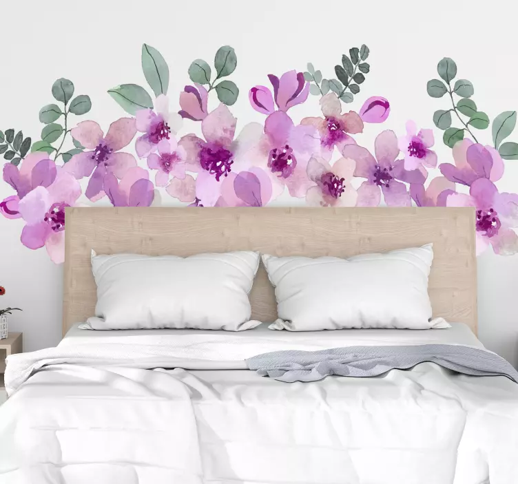 Vacker akvarell bukett blommor klistermärke - Tenstickers