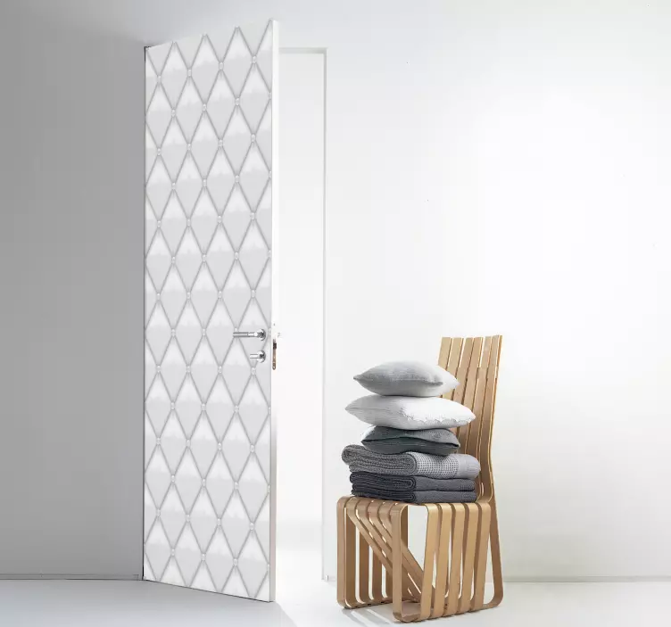 Vadderad dörr vinyl klistermärke - Tenstickers