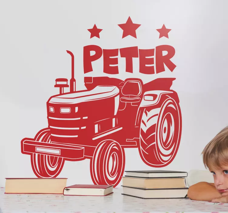 Väggklistermärken djur anpassad gårdsfordon - Tenstickers