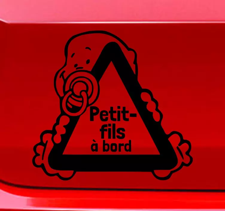 Väggklistermärken djur barnbarn ombord - Tenstickers