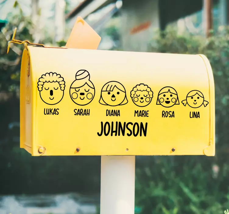 Väggklistermärken djur familjeporträtt - Tenstickers