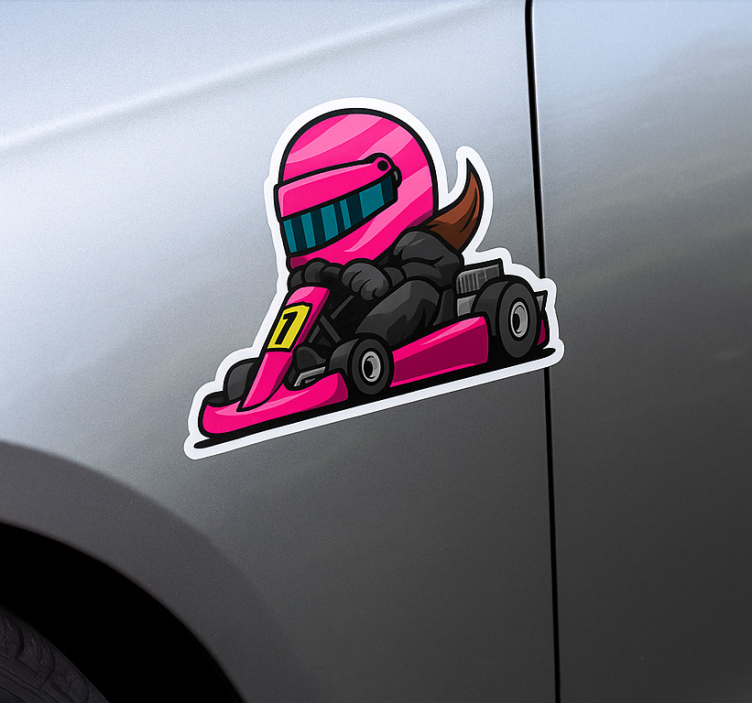 Väggklistermärken djur flicka förare - Tenstickers