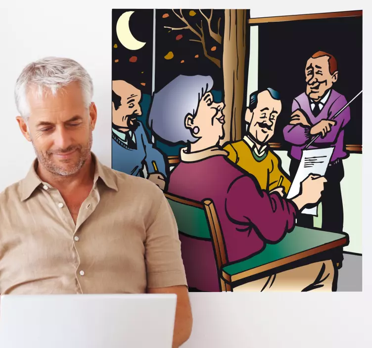 Väggklistermärken djur för engagerande gruppdiskussioner - Tenstickers