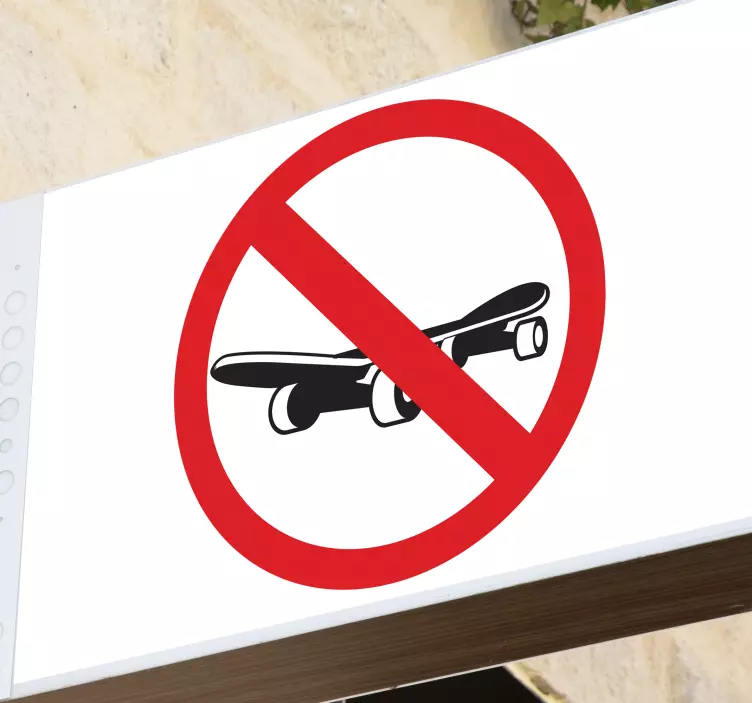 Väggklistermärken djur förbjudet att åka skateboard - Tenstickers