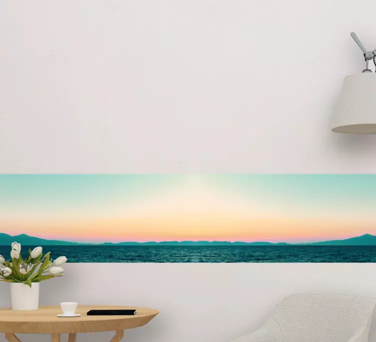 Väggklistermärken djur fridfull kusthorisont - Tenstickers