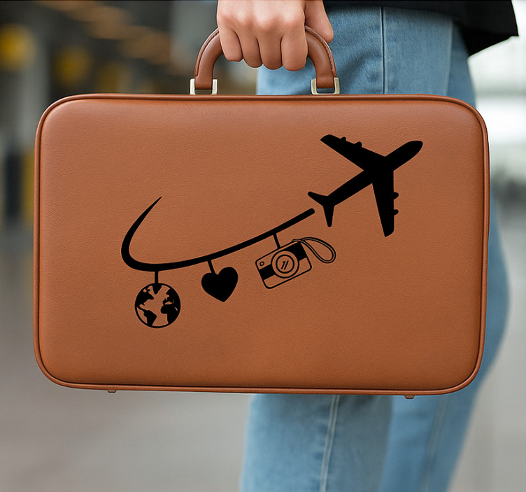 Väggklistermärken djur global utforskare charm flygplan - Tenstickers