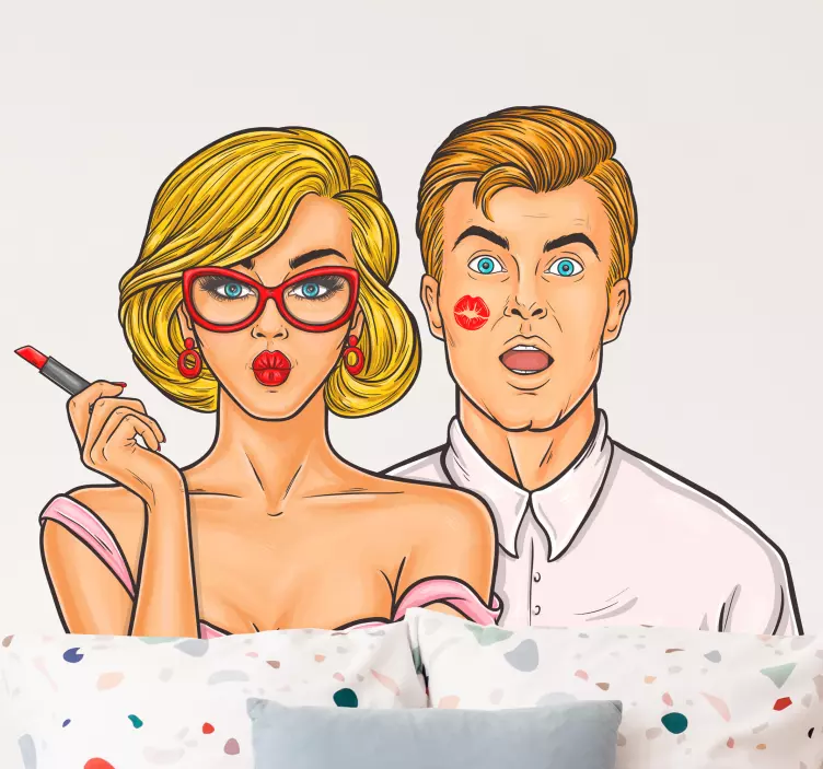 Väggklistermärken djur i seriestil par - Tenstickers