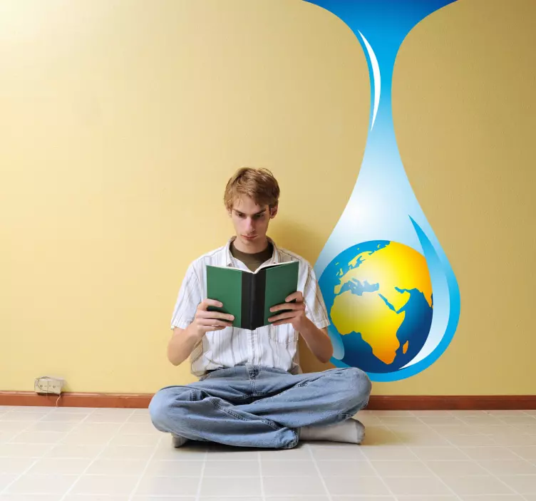 Väggklistermärken djur jordens vattendroppe - Tenstickers