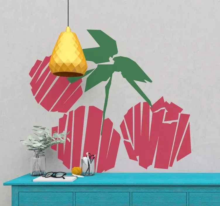 Väggklistermärken djur jordgubbskluster grafik - Tenstickers