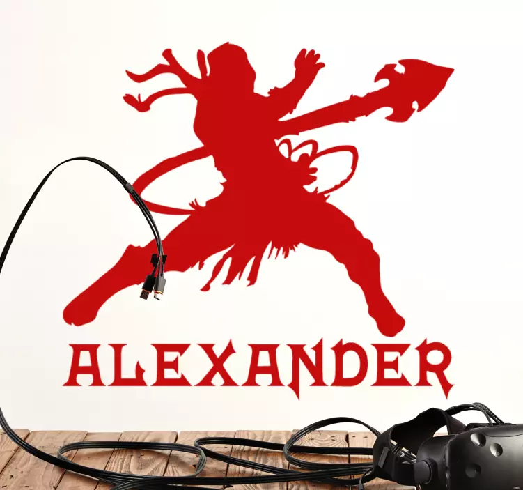 Väggklistermärken djur krigarsiluett personliggjord - Tenstickers