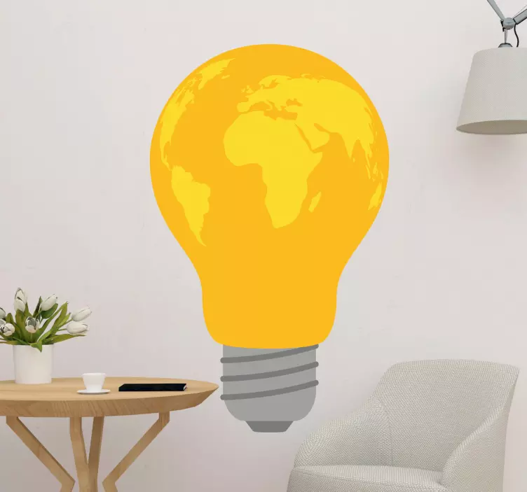 Väggklistermärken djur light bulb globe - Tenstickers