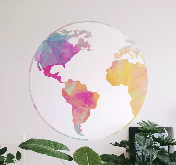 Väggklistermärken djur med färgglad geografisk motiv - Tenstickers