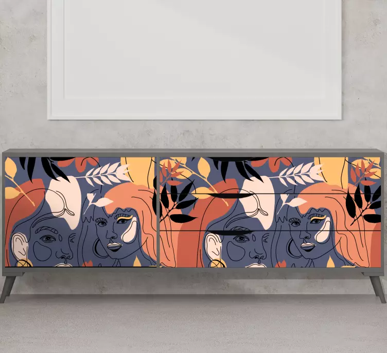 Väggklistermärken djur med stiliserade ansikten - Tenstickers