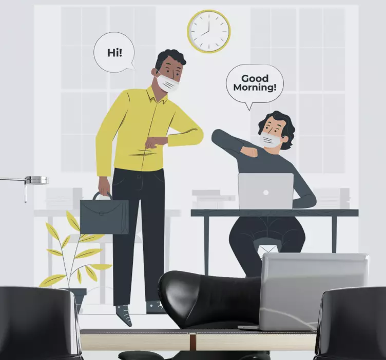 Väggklistermärken djur morgonhälsningar - Tenstickers