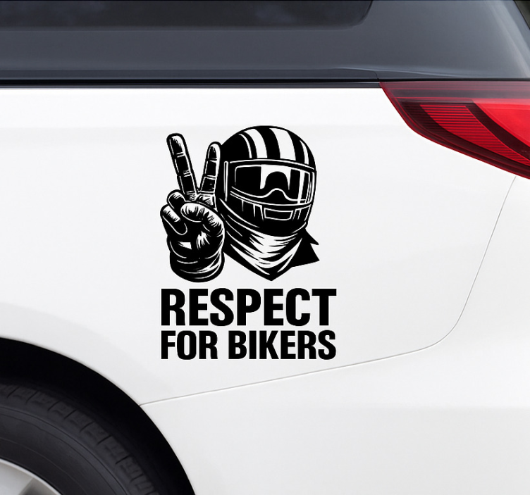 Väggklistermärken djur respekt för motorcyklister - Tenstickers