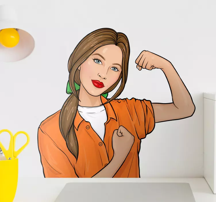 Väggklistermärken djur starka kvinnor illustration - Tenstickers