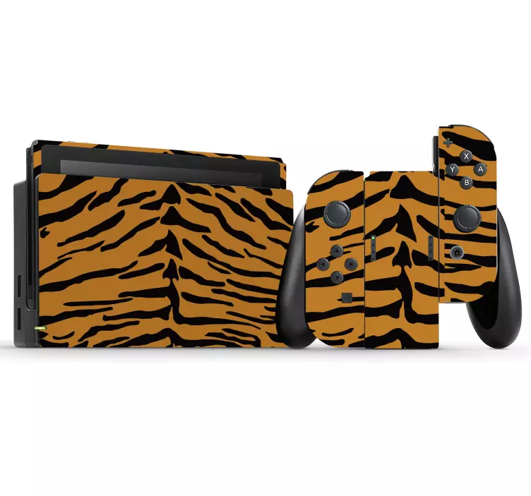 Väggklistermärken djur tigertryck för spelkonsol - Tenstickers