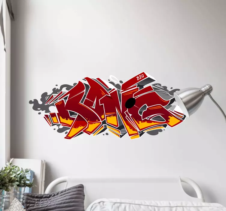 Väggmålning 3d graffiti klistermärke pack - Tenstickers